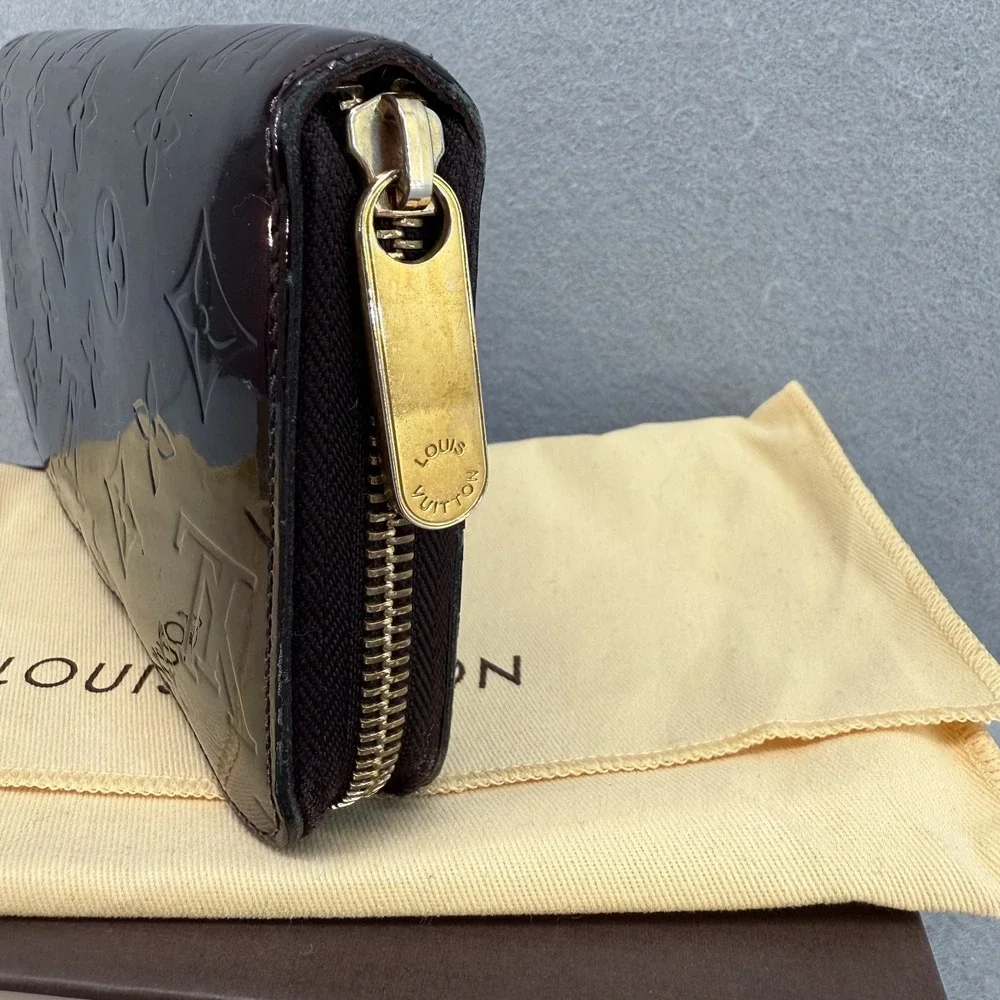 Louis Vuitton Zippy Wallet Monogram Vernis Amarante Purple Patent Box Set EUC - Picture 7 of 16